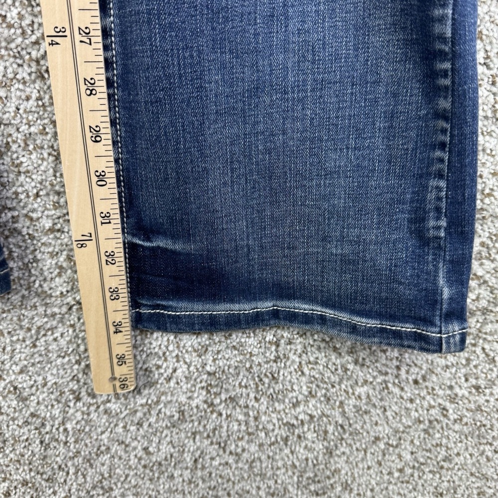 La Idol Jeans Women's Size 13 35x34 Rhinestones Back Pocket Flaps Bootcut Denim - Picture 10 of 16
